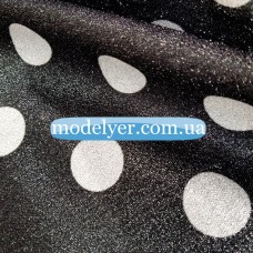 Ткань Трикотаж люрекс горох